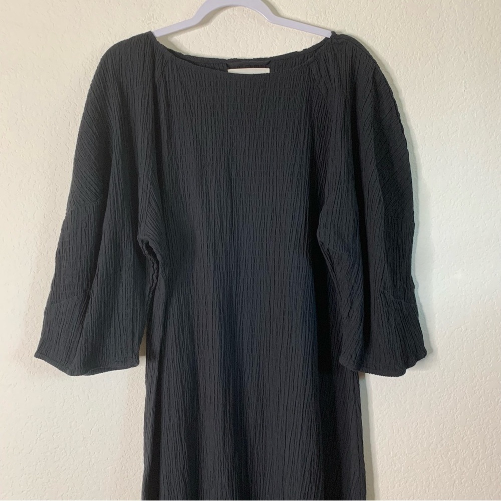 Mara Hoffman Cecilia Puff-Sleeve Organic Cotton Midi Dress black 2X - Picture 4 of 7